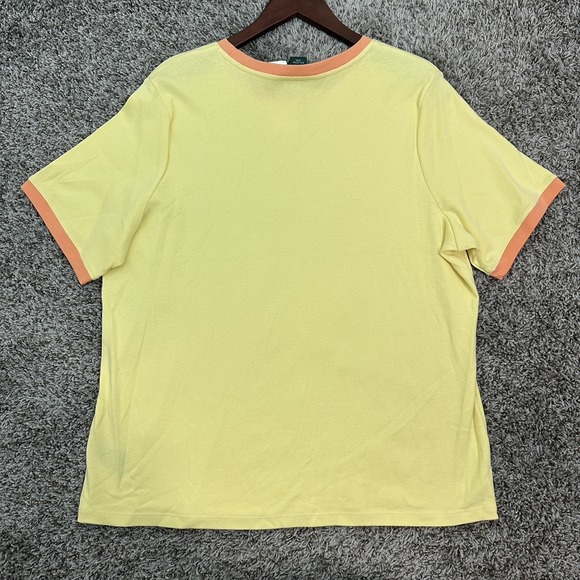 LAUREN RALPH LAUREN 100% Cotton Short Sleeve T-Shirt Top Size 2X Yellow NWT - Picture 5 of 7